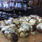 Smashed Blue-cheese potatoes
