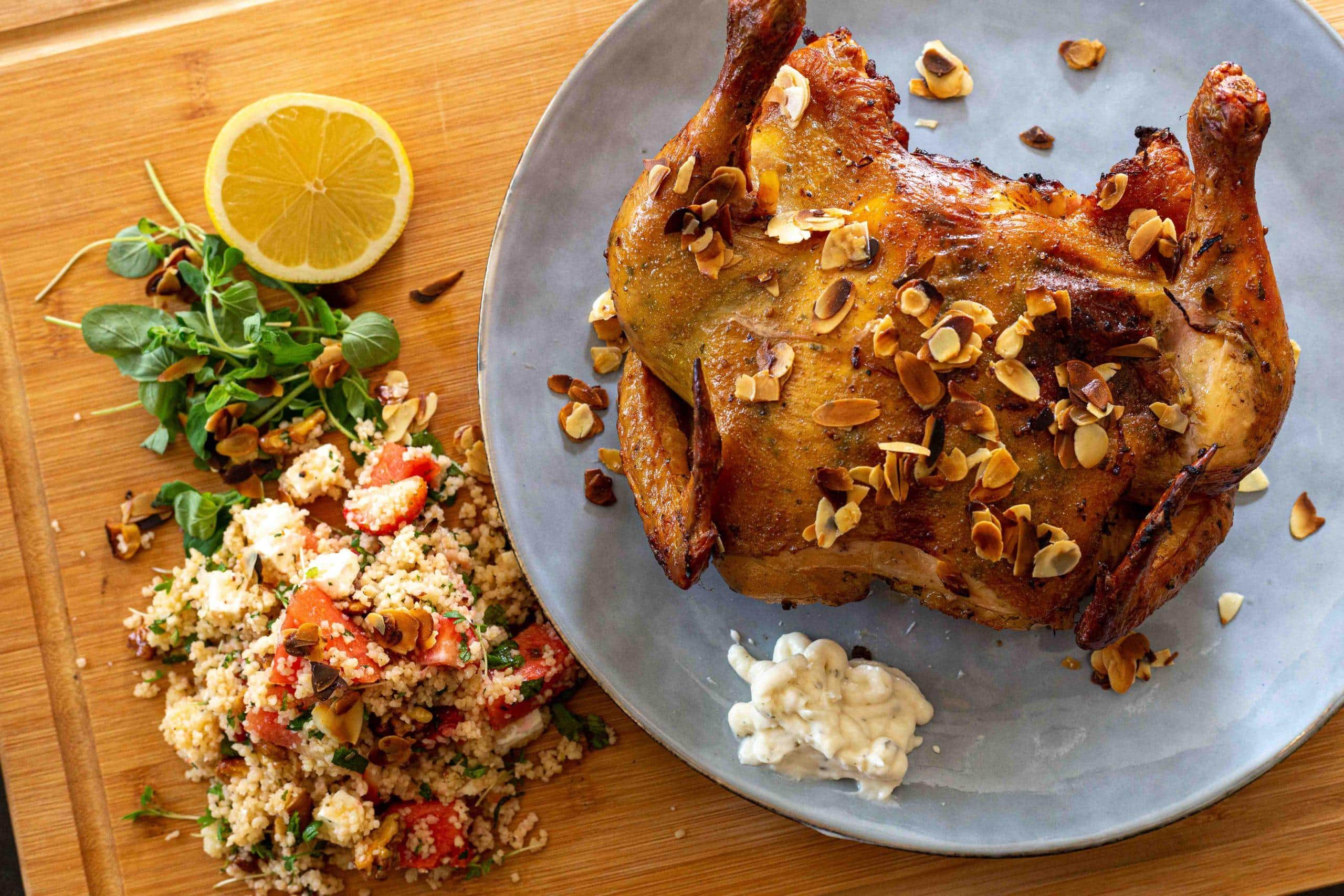 Gevlinderde kip met citroen