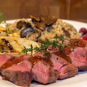 Gegrilde ree filet met truffelrisotto