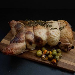 Gerookte kalkoen met portpruimen