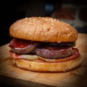 Bloedworst appel burger