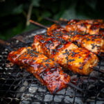 zoete knoflook gember spiesjes barbecue