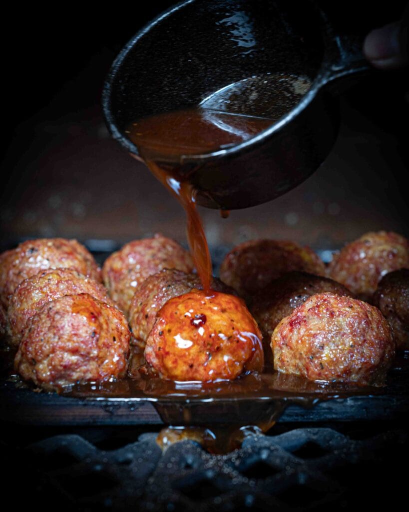 Tennesse red sauce meatballs gehakballetjes op de bbq