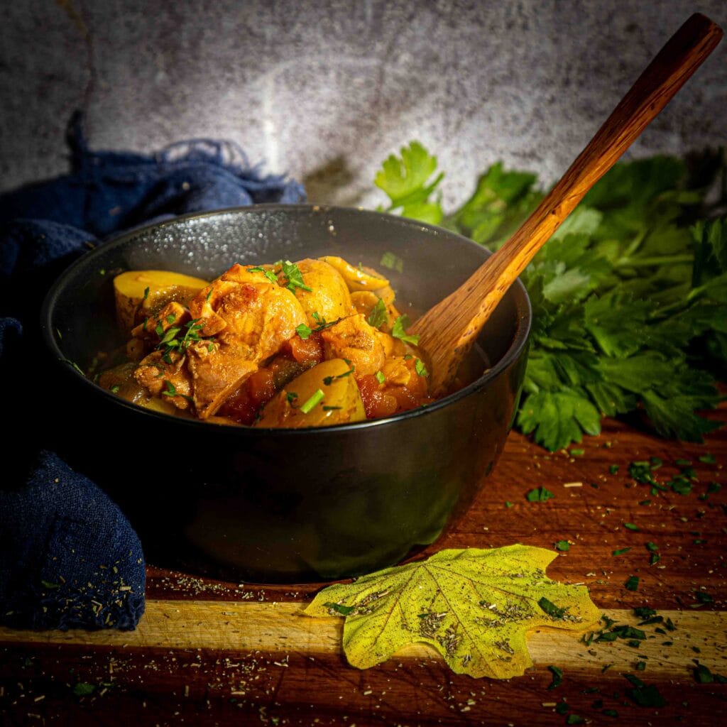 Stoofpot met gerookte kip