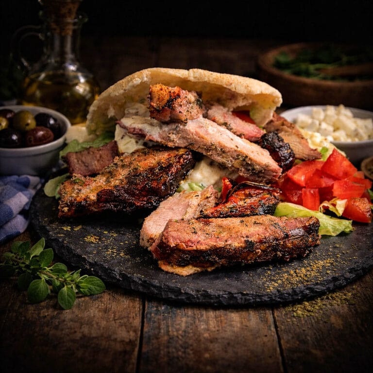 Griekse BBQ gyros met tzatziki