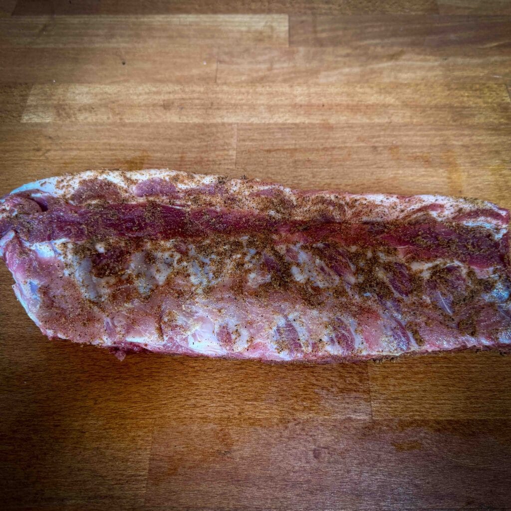 sparerib rubbed